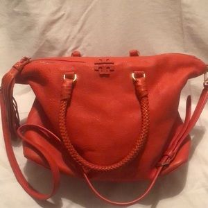 Orange Tory Burch Satchel Bag